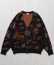 《12月下旬お届け予定》【WEB / FLAG SHOP限定】ALOHA JQ KNIT CARDIGAN / ニットカーディガン