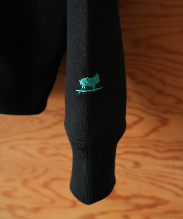 《11月中旬お届け予定》【WEB / FLAG SHOP限定】COLOR LOGO EMB MIDDLE WEIGHT ZIP PK / ショート丈ジップパーカー