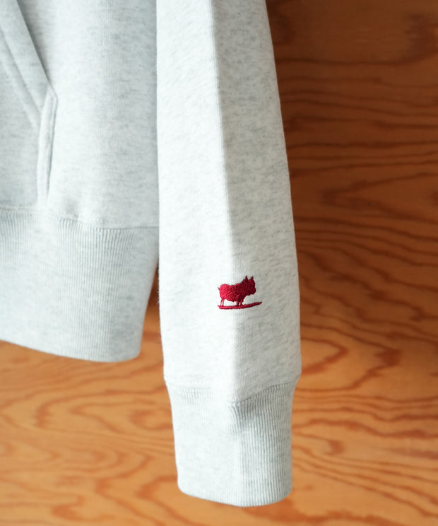 《11月中旬お届け予定》【WEB / FLAG SHOP限定】COLOR LOGO EMB MIDDLE WEIGHT ZIP PK / ショート丈ジップパーカー