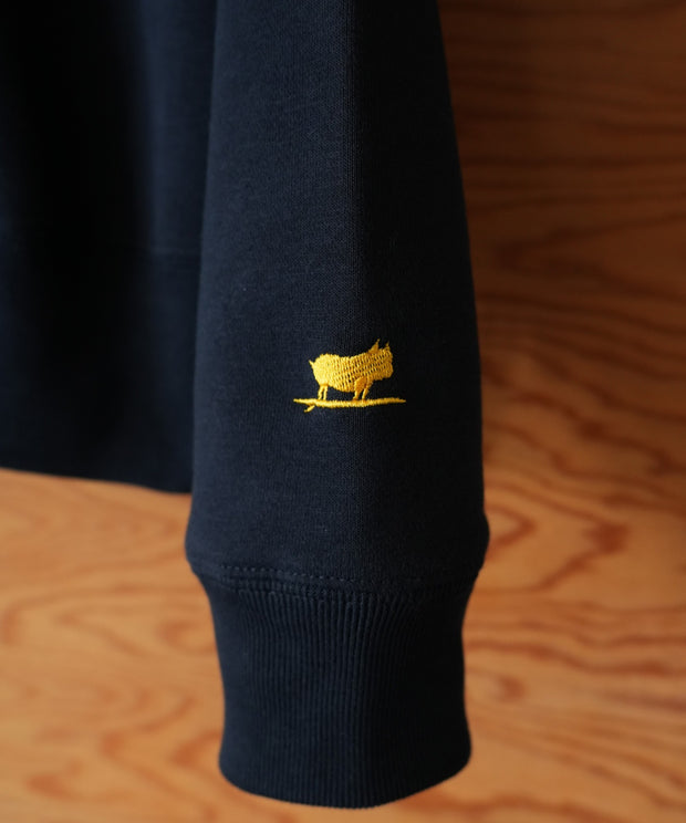 《11月中旬お届け予定》【WEB / FLAG SHOP限定】COLOR LOGO EMB MIDDLE WEIGHT ZIP PK / ショート丈ジップパーカー