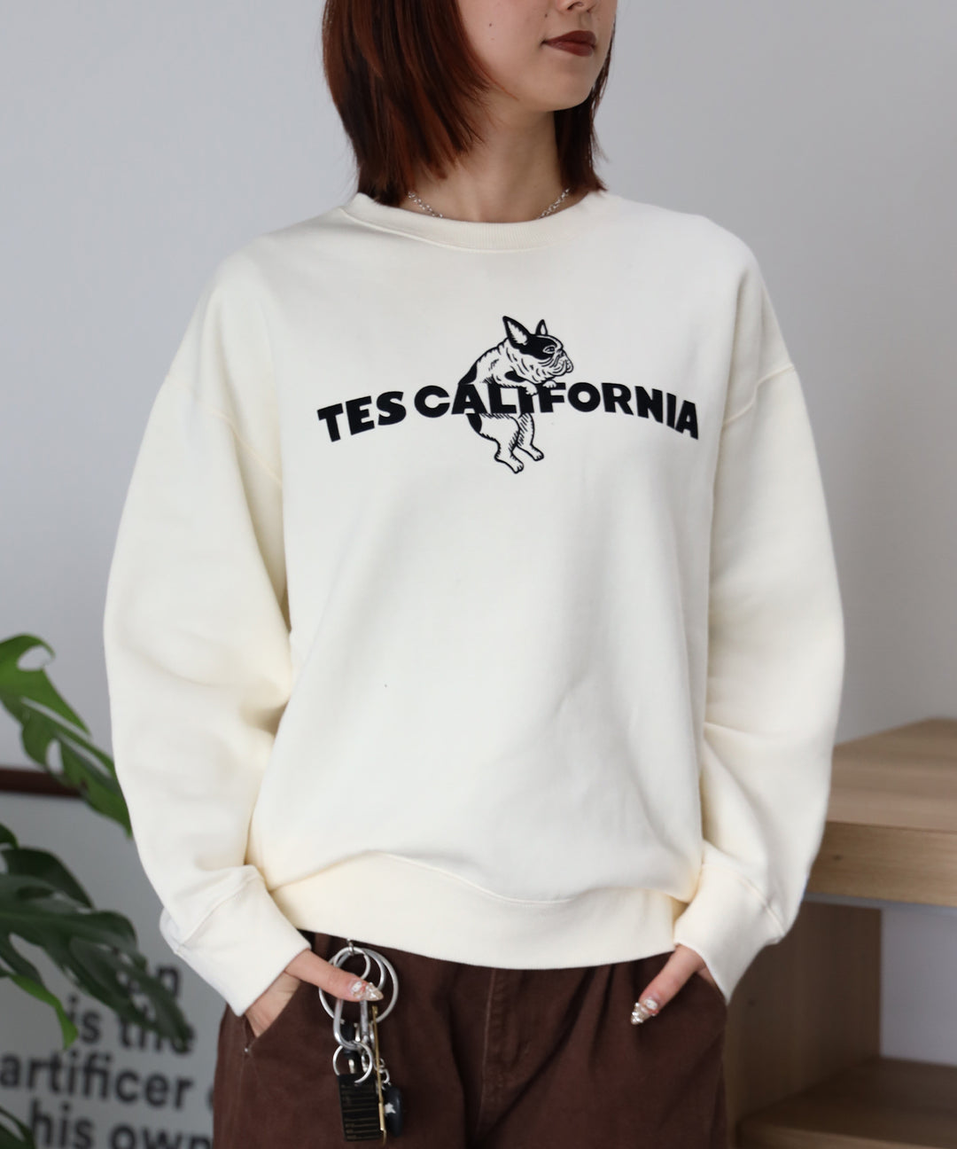 1月中旬お届け予定》TES LADIES OVER SIZE SWEAT / レディースオーバー