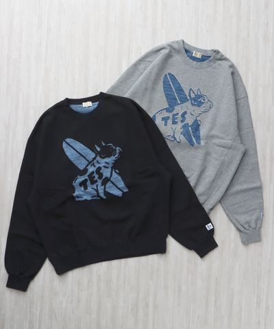 【WEB / FLAG SHOP限定】TES BUHI CAFE OPAL FINISH CREWNECK SWEAT / クルーネックスウェット