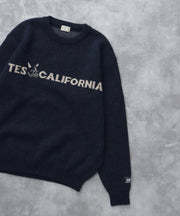 《11月下旬お届け予定》TES LOGO JQ WOOL KNIT / クルーネックニット
