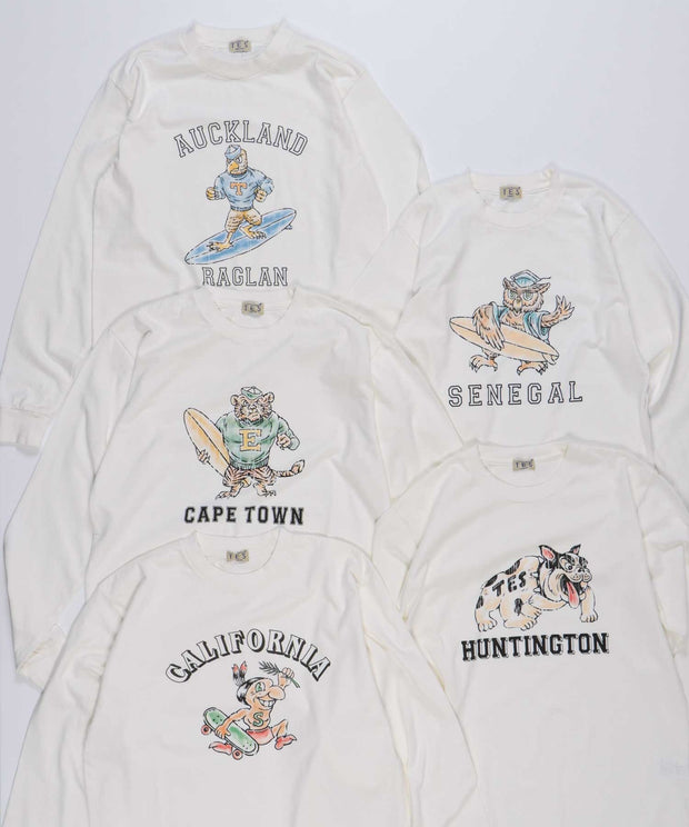 TES 60s VINTAGE SURF COLLEGE LONG SLEEVE TEE / ロンT
