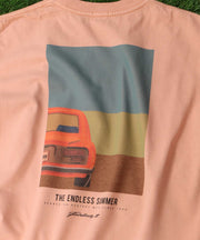 TES THE ENDLESS SUMMER テス エンドレスサマー Tシャツ ティーシャツ 半袖 コラボ 日産 ニッサン NISSAN フェアレディZ FairladyZ サーモンピンク