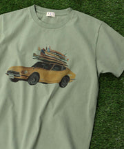 TES THE ENDLESS SUMMER テス エンドレスサマー Tシャツ ティーシャツ 半袖 コラボ 日産 ニッサン NISSAN フェアレディZ FairladyZ グリーングレー 緑