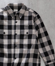 TES BLACK CHECK SHIRT JACKET / シャツジャケット