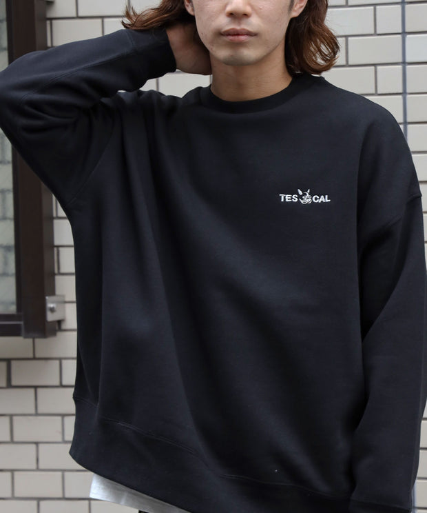 WEB / FLAG SHOP限定】TES BIG SWEAT 1P EMB CREWNECK /オーバーサイズ