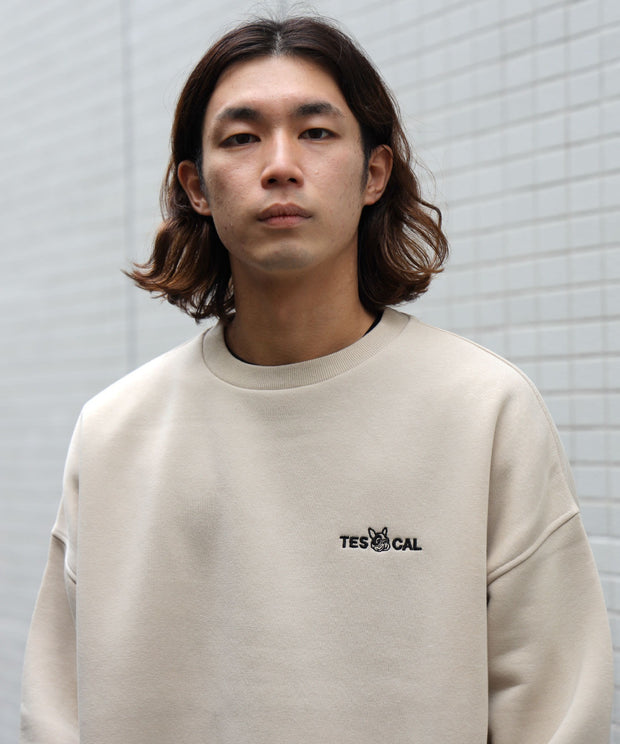 【WEB / FLAG SHOP限定】TES BIG SWEAT 1P EMB CREWNECK /オーバーサイズ・ビッグシルエット・スウェット