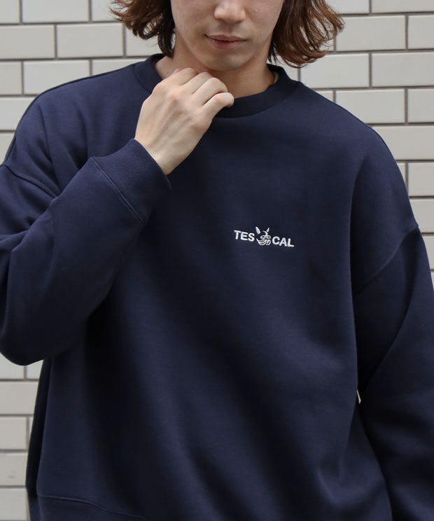 WEB / FLAG SHOP限定】TES BIG SWEAT 1P EMB CREWNECK /オーバーサイズ