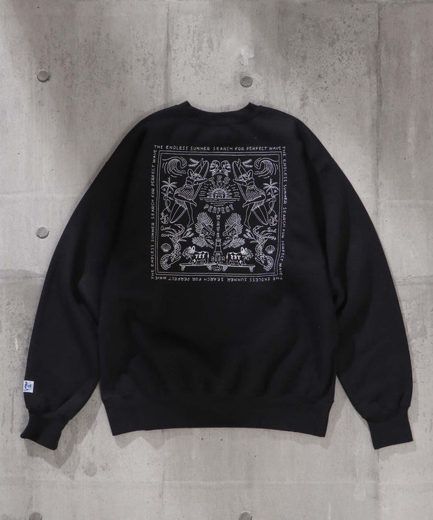 TES CALM BANDANA EMB BIG CREWNECK SWEAT / スウェットクルーネック