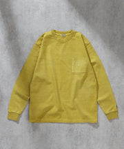 TES BUHI EMB PIGMENT LONG SLEEVE T-SHIRT / ロンT